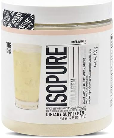 Unflavored Isopure Multi Collagen Peptides Protein Powder with Vitamin C - Supports Immune Health, Keto Friendly for Recovery, Joints, Skin & Nails - Gluten Free, Type 1, 2 & 3 - 15 Servings