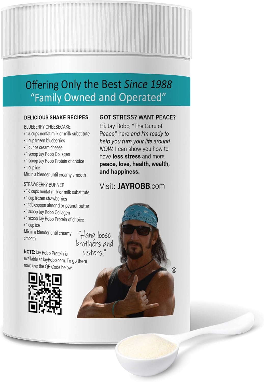 Unflavored JAYROBB Collagen Peptides for Hair, Skin, Nails & Joints - Hydrolyzed Grass-Fed Protein Powder Supplement