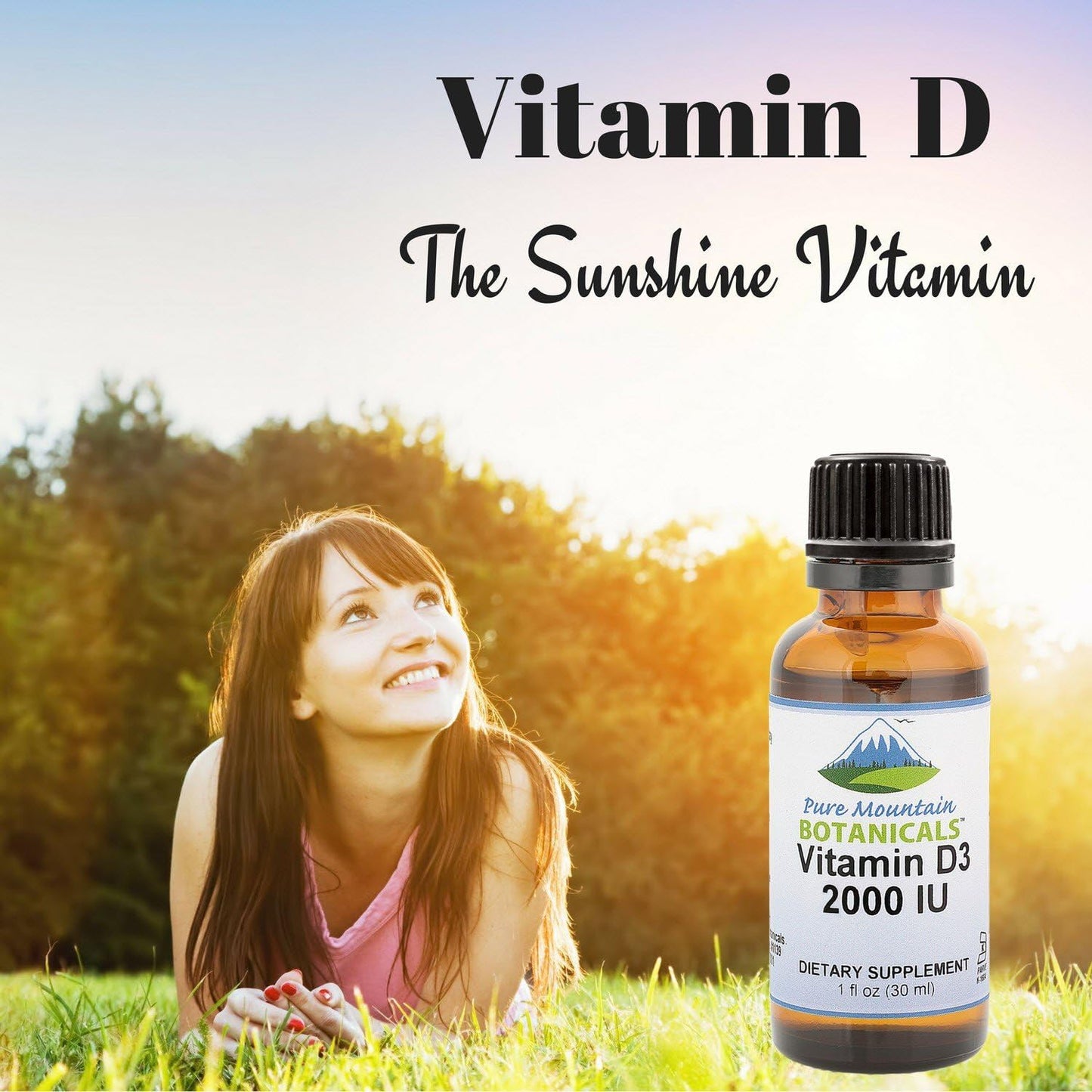 Unflavored Kosher D3 Liquid Vitamin D Drops with MCT Oil - 2000iu - 1oz Bottle