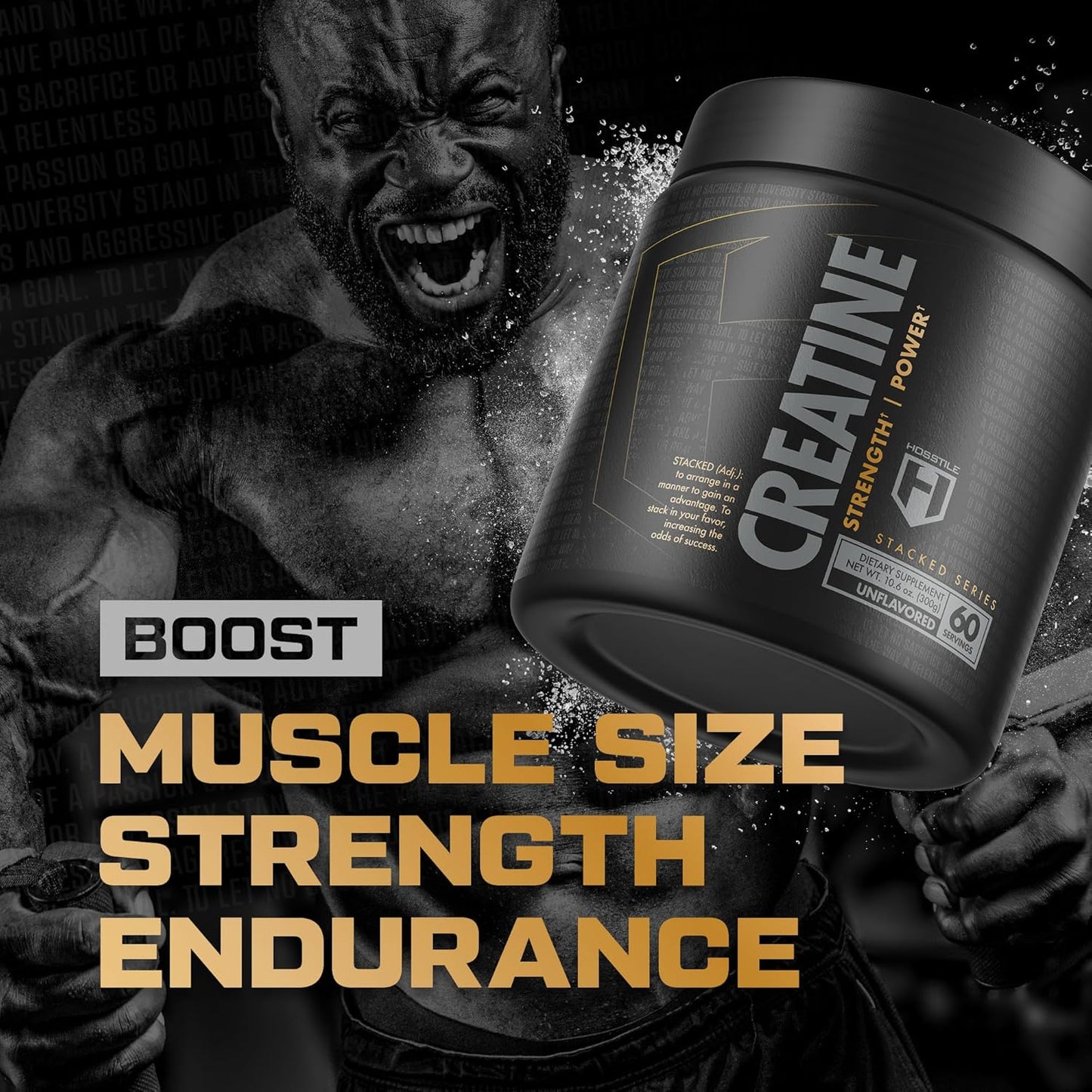 Unflavored Micronized Creatine Monohydrate Powder for Muscle Growth, Strength & Recovery - 60 Servings for Men & Women