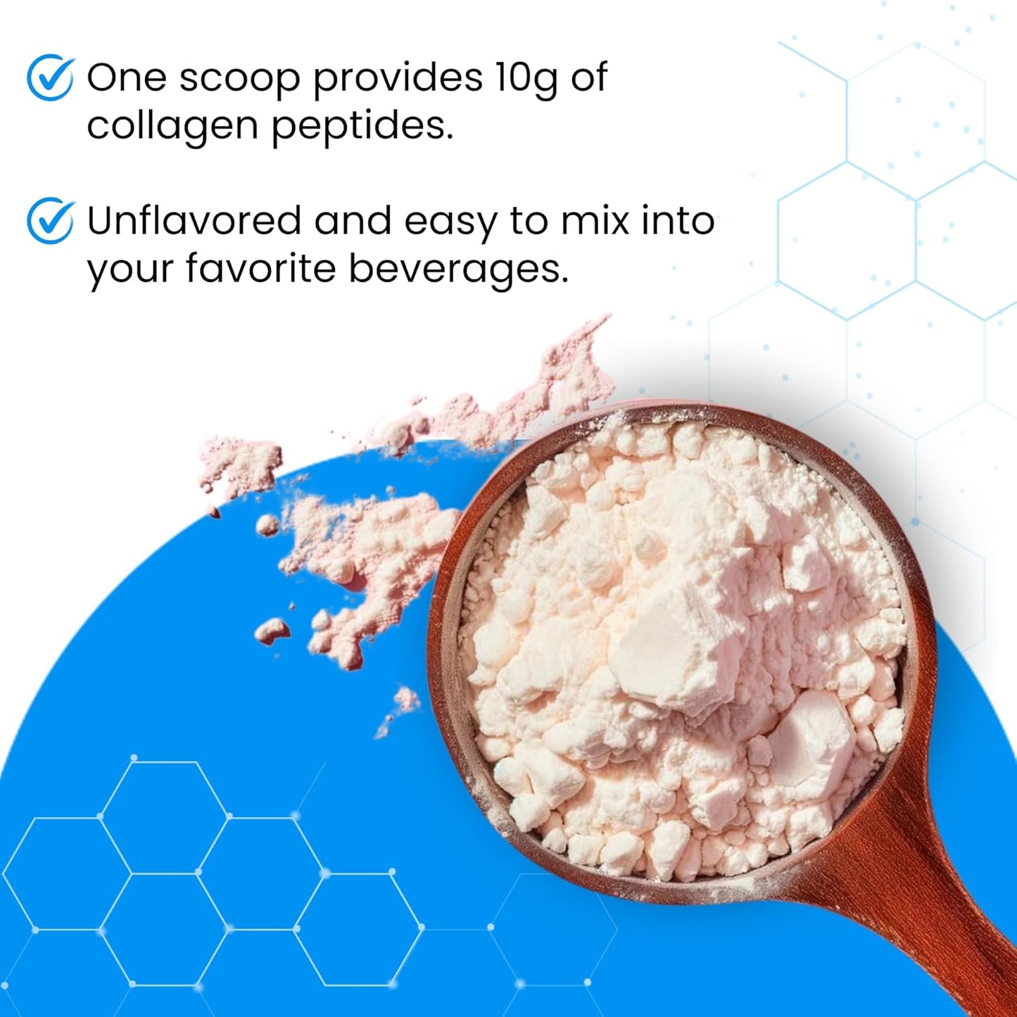 Unflavored Multi Collagen Powder with Vitamin C, Biotin, Hyaluronic Acid & Keratin - 8oz, 30 Servings - Non-GMO, Gluten-Free Collagen Supplements