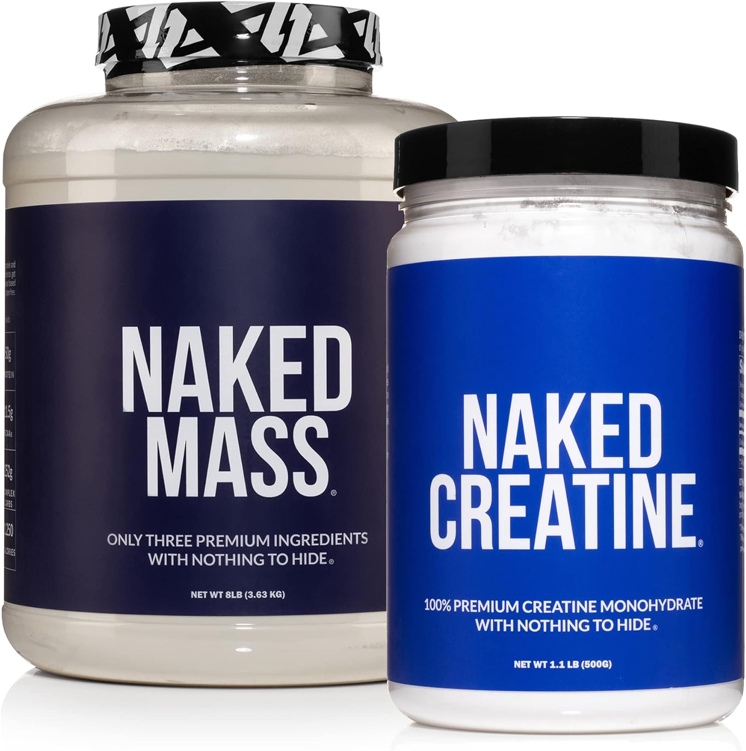 Unflavored Naked Mass and Creatine Bundle for Muscle Growth