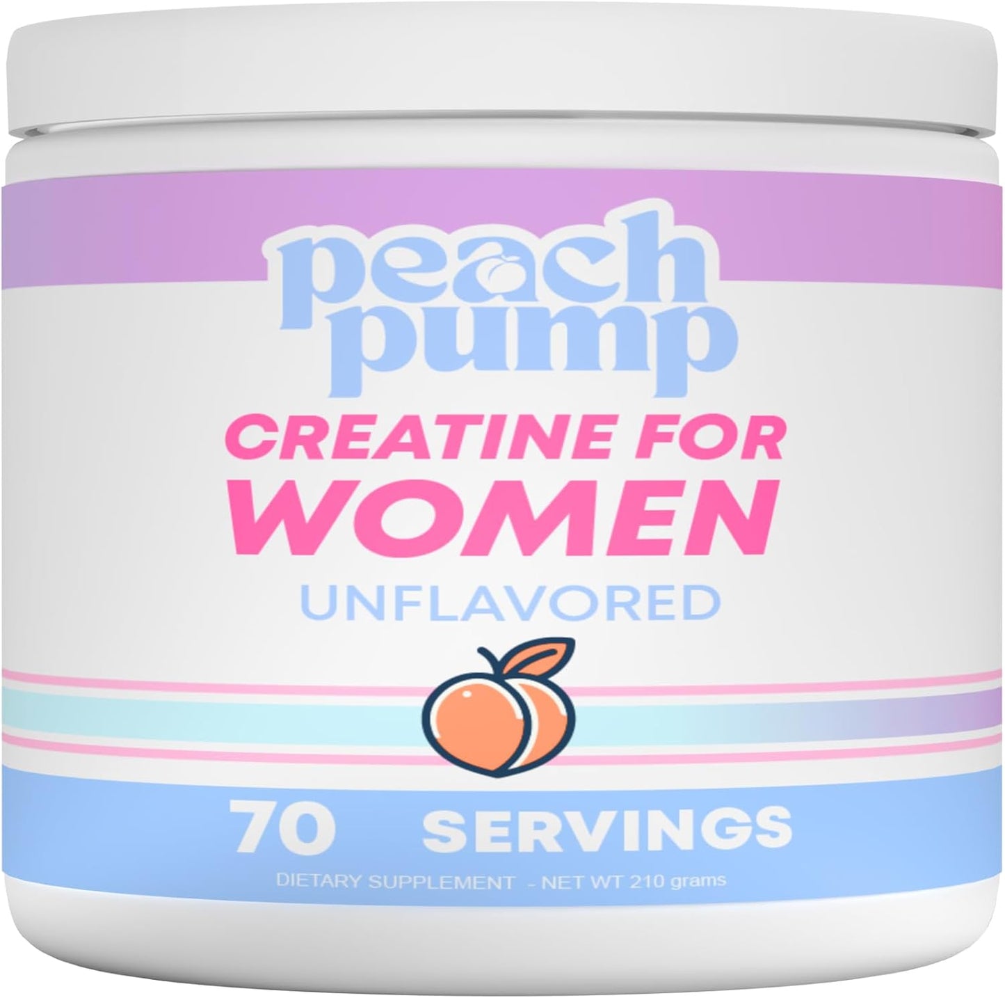 Unflavored Peach Pump Creatine for Women - Booty Builder with 70 Servings - Creatina for Booty Gain