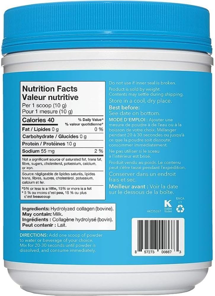 Unflavored Vital Proteins Collagen Peptides - 567g - High Quality Grass-Fed Collagen Powder