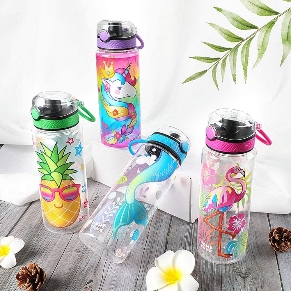 Unicorn Design BPA-Free Water Bottle for Girls with Leak-Proof Cap & Easy Carry Handle - 23oz / 680ml