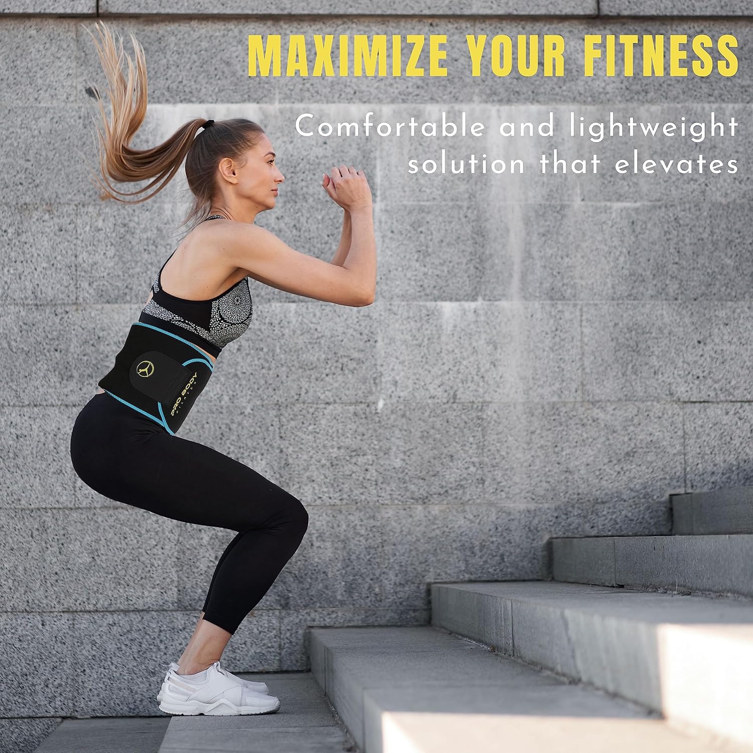 Unisex ProBody Pilates Waist Sweat Band for Intense Workouts - Waist Trimmer Belt for Men and Women