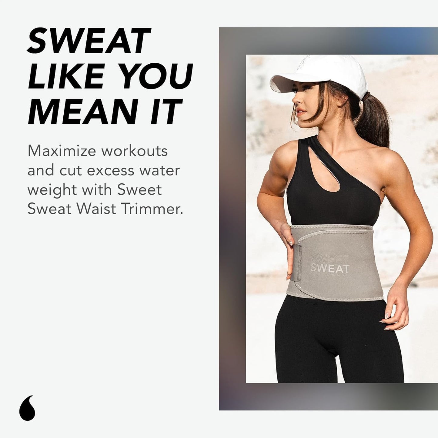 Unisex Sweet Sweat Waist Trimmer Band for Intense Workouts - Waist Trainer for Men and Women