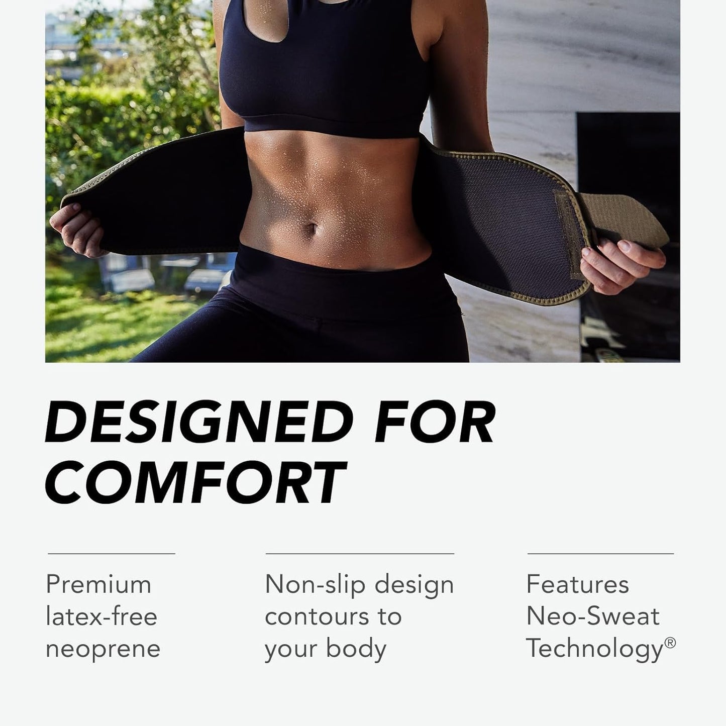 Unisex Sweet Sweat Waist Trimmer Band for Intense Workouts - Waist Trainer for Men and Women