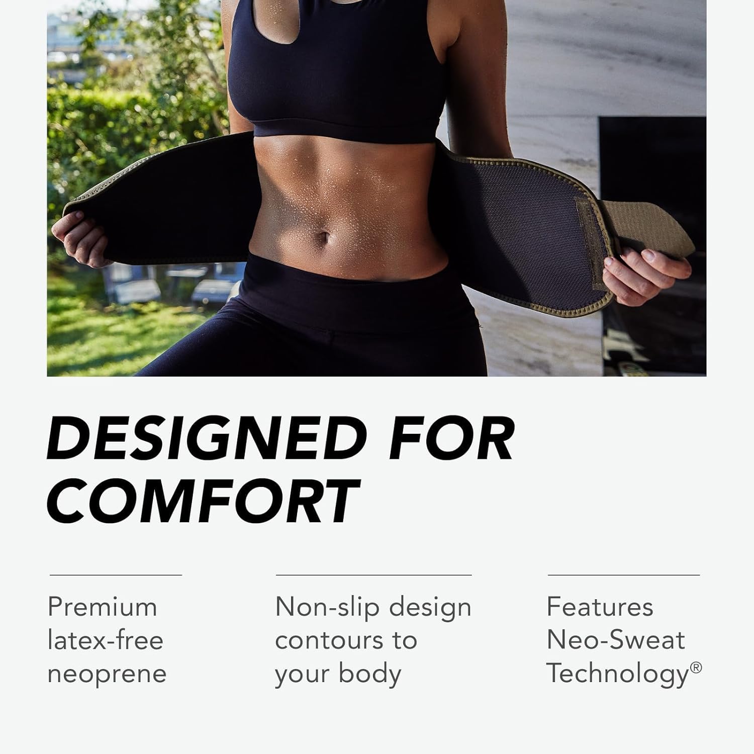 Unisex Sweet Sweat Waist Trimmer Band for Intense Workouts - Waist Trainer for Men and Women