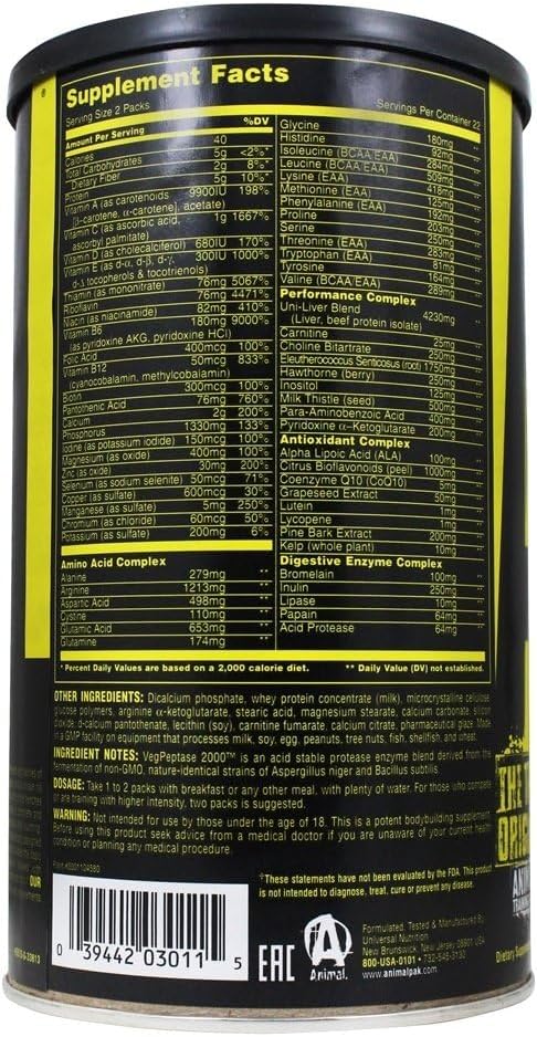 Universal Nutrition Animal Pak 44 Packs - Complete Daily Vitamin & Mineral Supplement