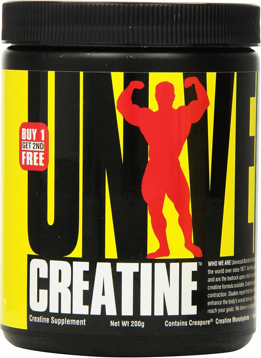 Universal Nutrition Creatine Powder - 200 Grams, Pack of 2 - Muscle Building Supplement