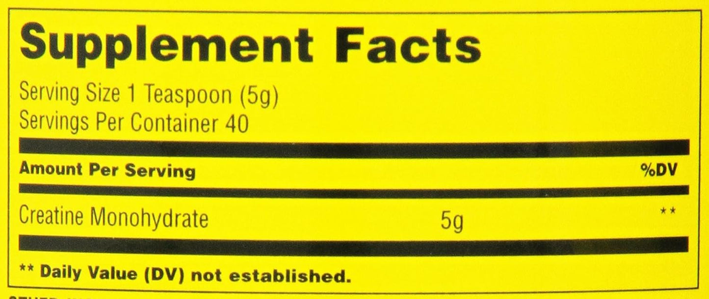 Universal Nutrition Creatine Powder - 200 Grams, Pack of 2 - Muscle Building Supplement