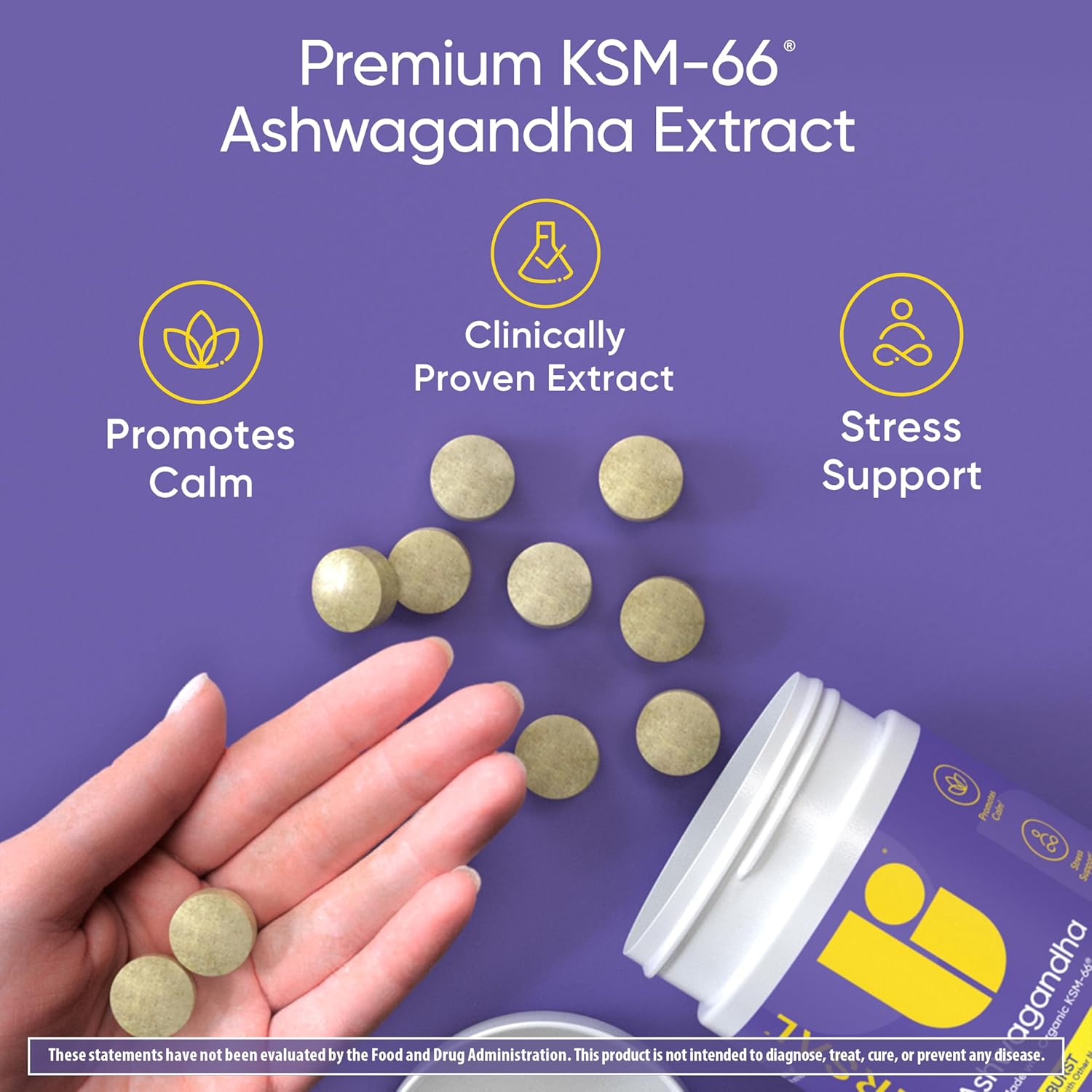 Universal U Ashwagandha KSM-66 Chews - Lemon Flavor, 60 Count - Stress Relief, Cognitive Function, Mood Support - Bioavailable Full Spectrum Ashwagandha Root Extract for Calm & Relaxation - BoostGo Australia