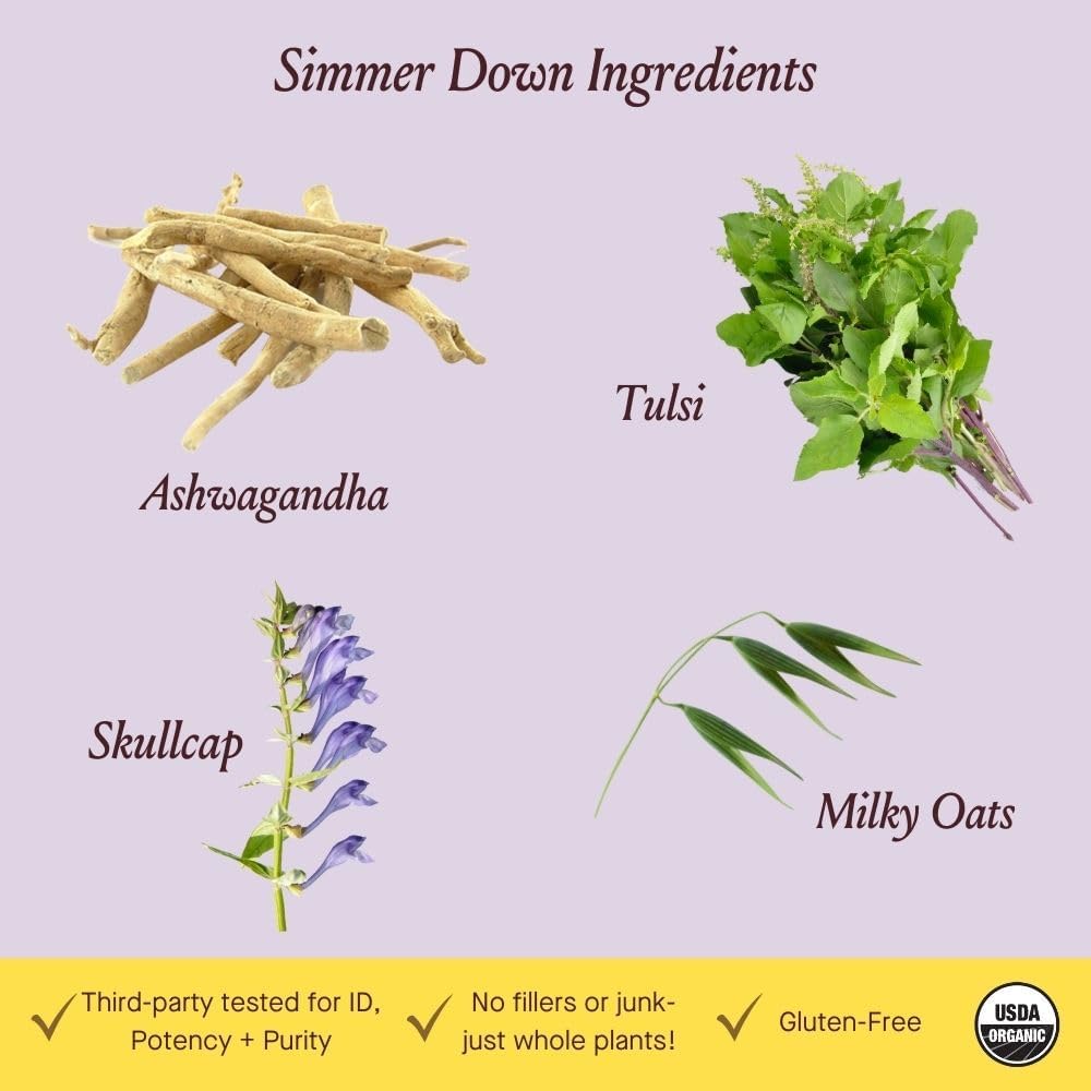 Urban Moonshine Stress Support Tonic with Ashwagandha & Milky Oats for Nervousness & Irritability - Mellow Mood Promoting Herbal Supplement - 2 Fl Oz