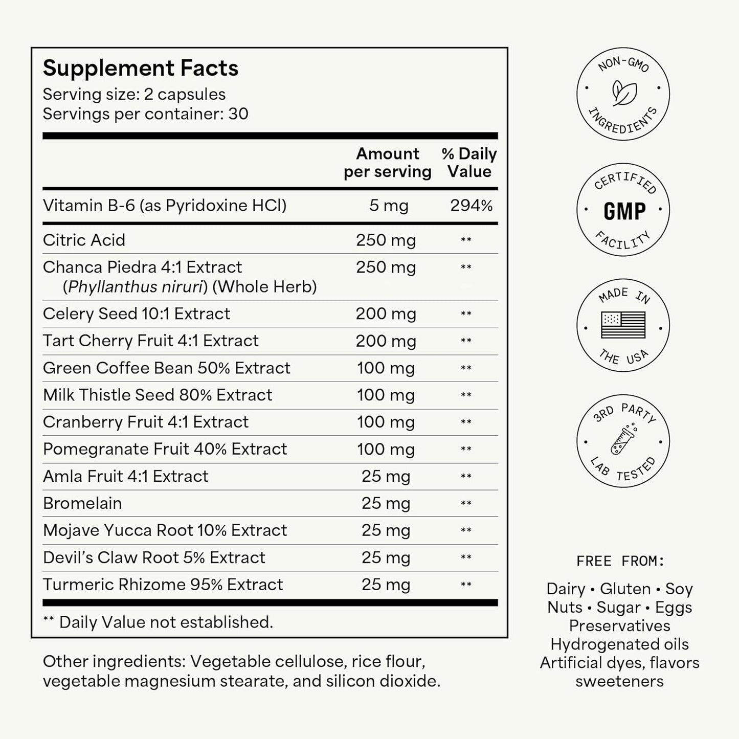 Uric Acid Cleanse Supplement with Natural Ingredients - Detox with Celery Seed Extract, Chanca Piedra, and Tart Cherry Capsules - Kidney Cleanse for Uric Acid Flush