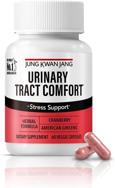 Urinary Tract Health Supplement with Pacran Cranberry and American Ginseng - 60 Capsules for Men and Women
