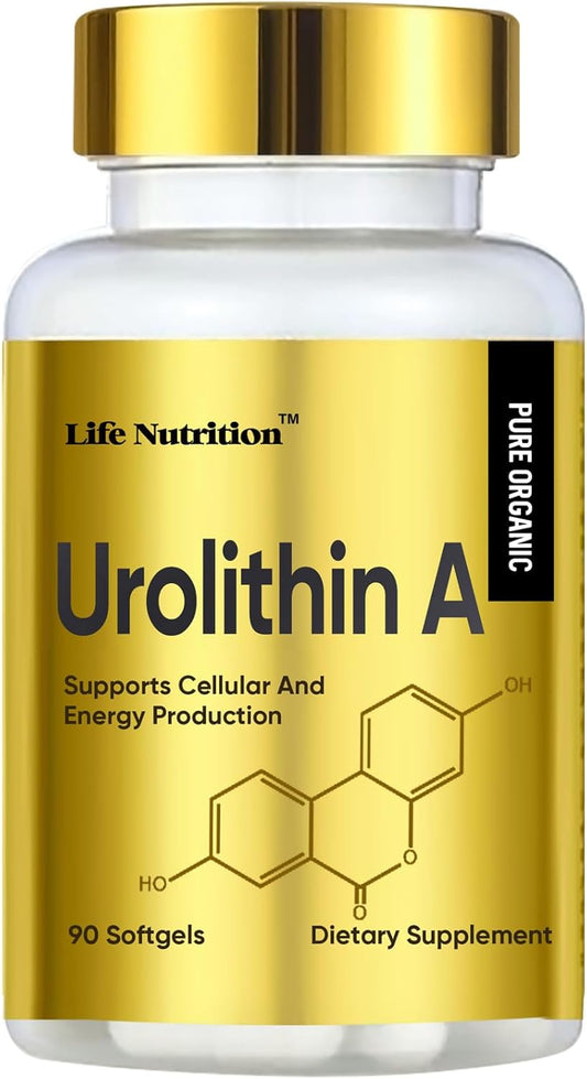 Urolithin A+ Softgels 1000MG, 90 Count, Made in USA for Advanced Cellular Health & Vitality