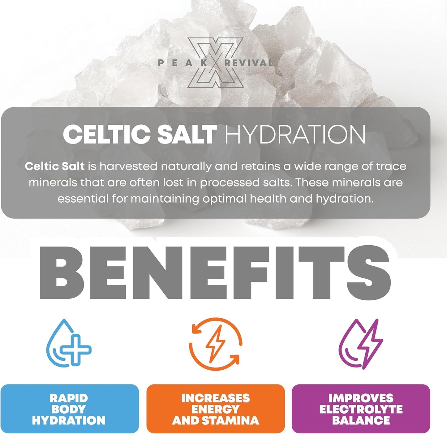 US-Made Celtic Salt Electrolytes Powder Packets with Micronized Creatine and Sulforaphane Supplement