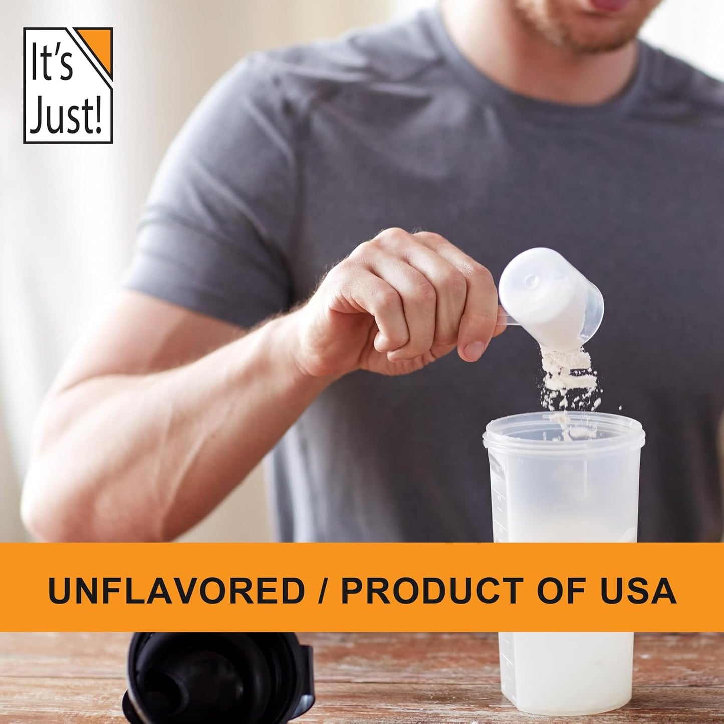 USA-Made 100% Casein Protein Powder - Slow Burning Time Release, 6.9g BCAAs, 1g Carb, Non-GMO - Unflavored 3lbs
