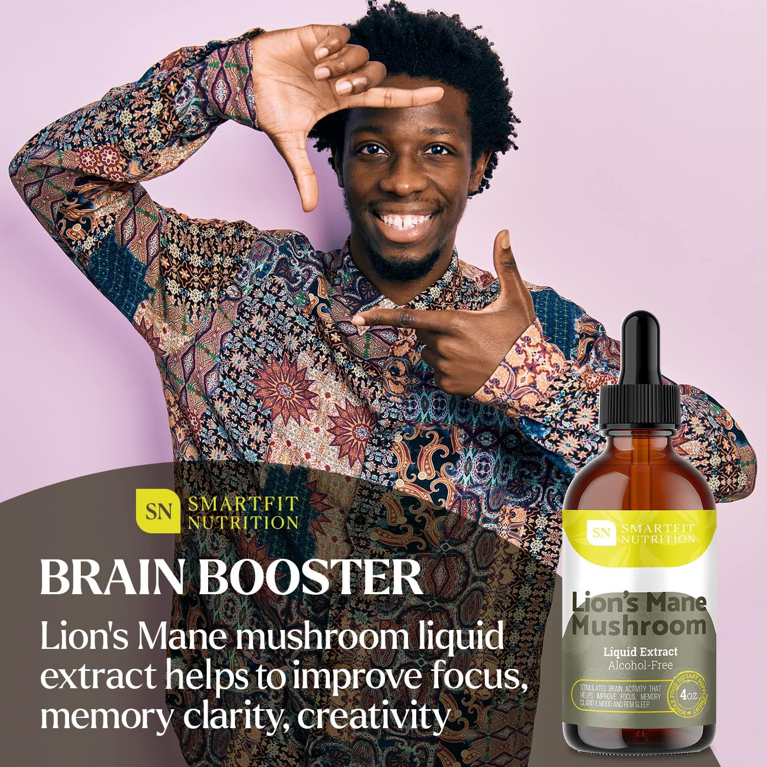 USA-Made Lions Mane Extract & Quinine Capsules Bundle for Brain Boost & Cramp Defense by SN SMARTFIT NUTRITION