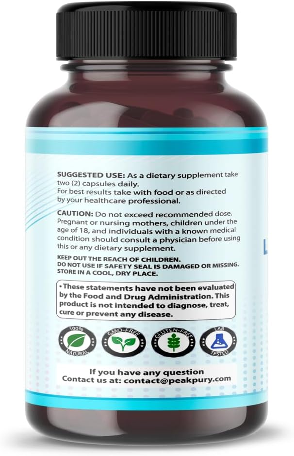 USA-Made PeakPury Supplement with GABA, 5-HTP, L-Tryptophan, Ashwagandha, Chamomile, L-Theanine, and Magnesium