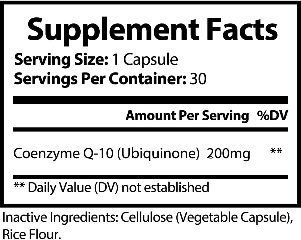 USA-Made SoHeal CoQ10 Ubiquinone Capsules for Heart Health, Blood Pressure & Energy - High Bioavailability Coenzyme Q10 Supplement for Men & Women