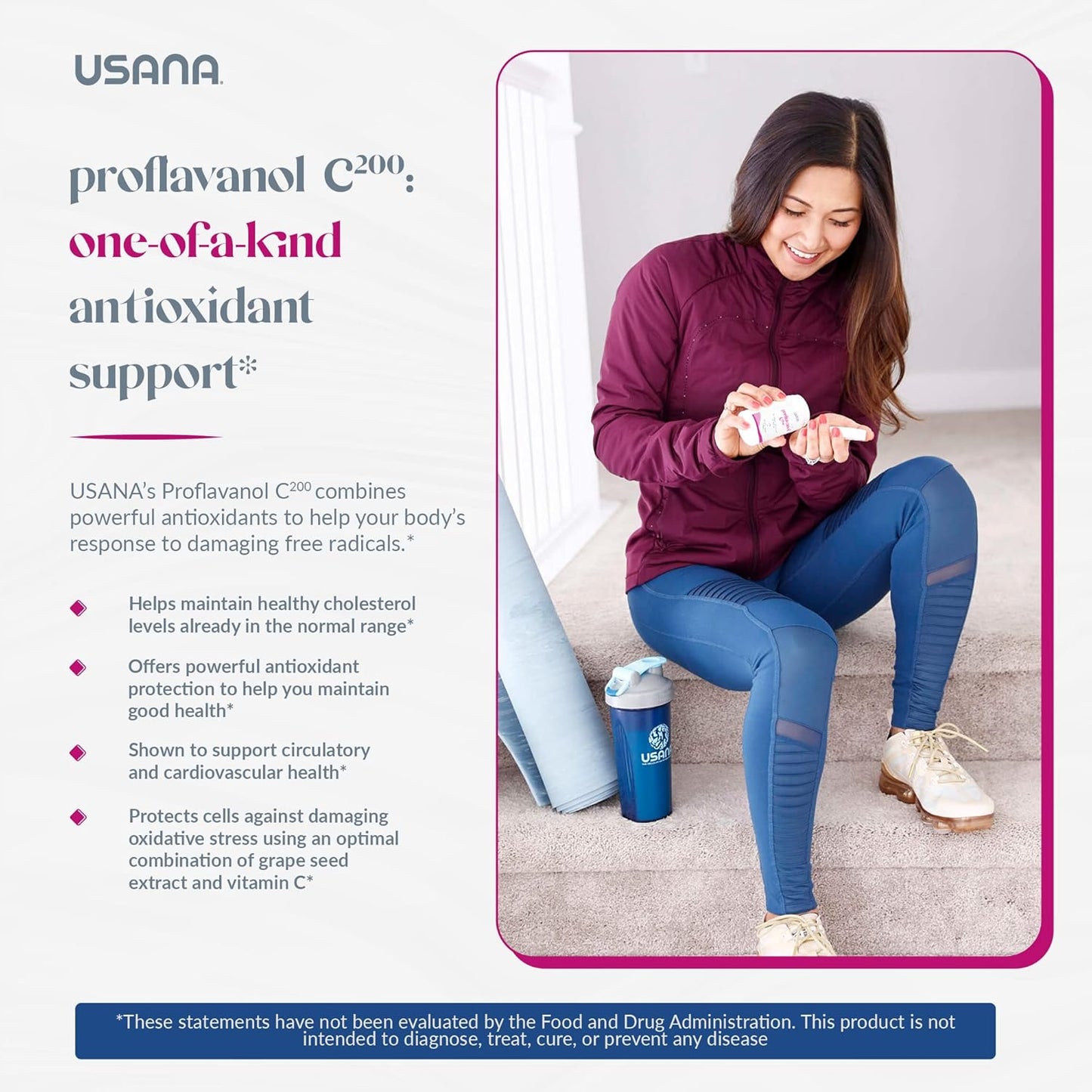 USANA Proflavanol C200 - Heart Health Antioxidant with Bioflavonoids & Vitamin C - 56 Tablets