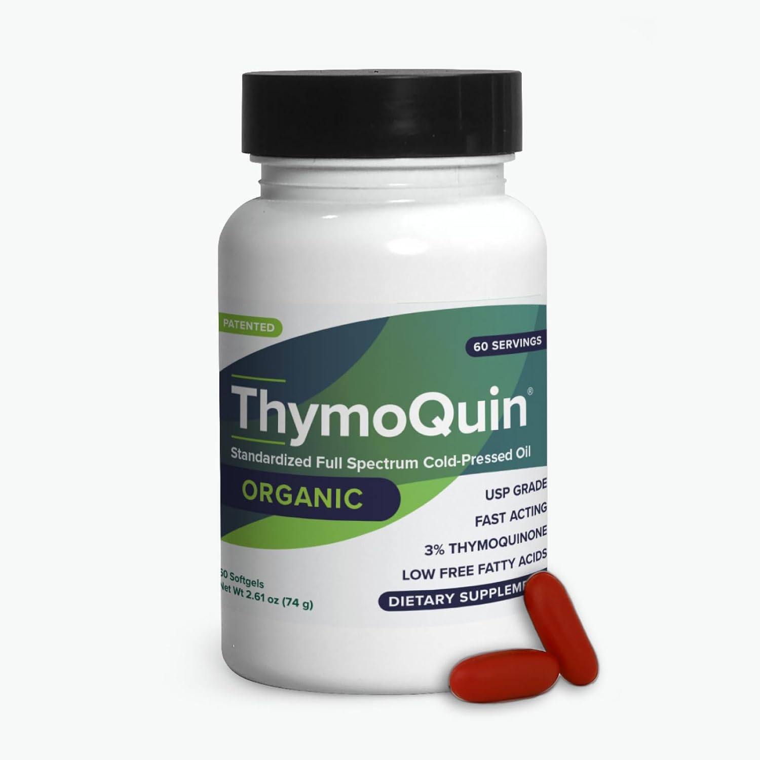 USDA Certified Organic Cold-Pressed Black Seed Oil with 3% Thymoquinone for Immune, Skin, and Joint Health