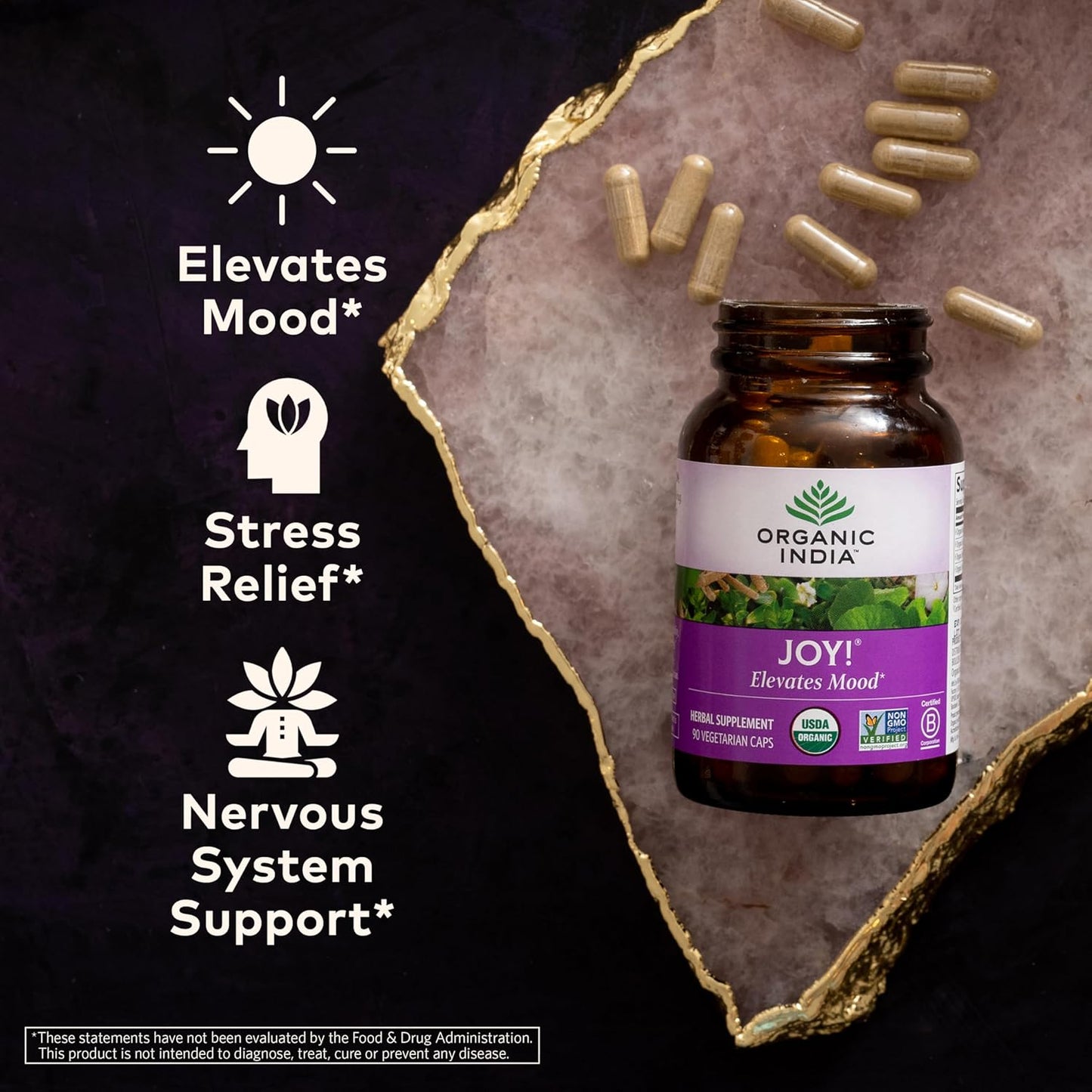 USDA Certified Organic Immune Support Supplement - Boost Memory & Focus, Vegan 90 Capsules, Gluten-Free, Non-GMO, Kosher