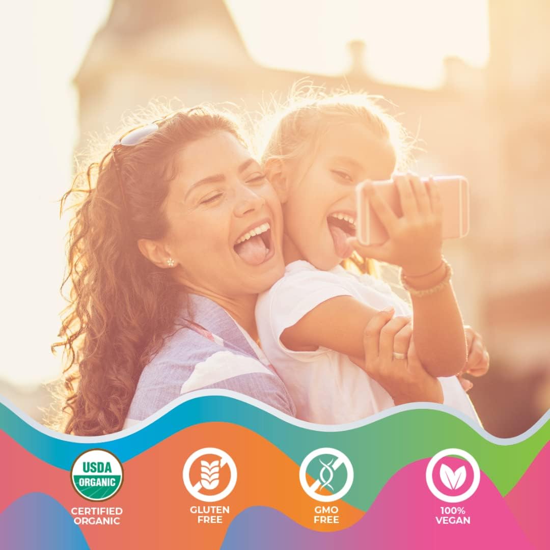 USDA-Certified Organic Liquid Probiotics for Kids, Digestive Health & Immune Support, Vegan, Allergen-Free - Non-GMO, 2 Fl Oz