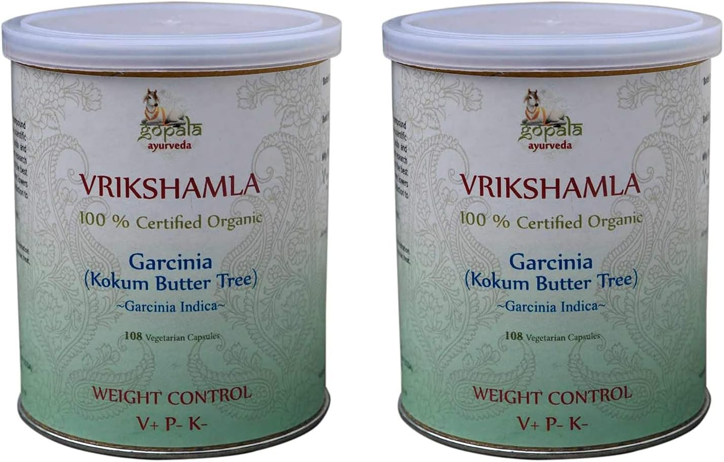 USDA Certified Organic Vrikshamla Capsules - Ayurvedic Herb, 108 Vcaps x 500mg (Pack of 2)