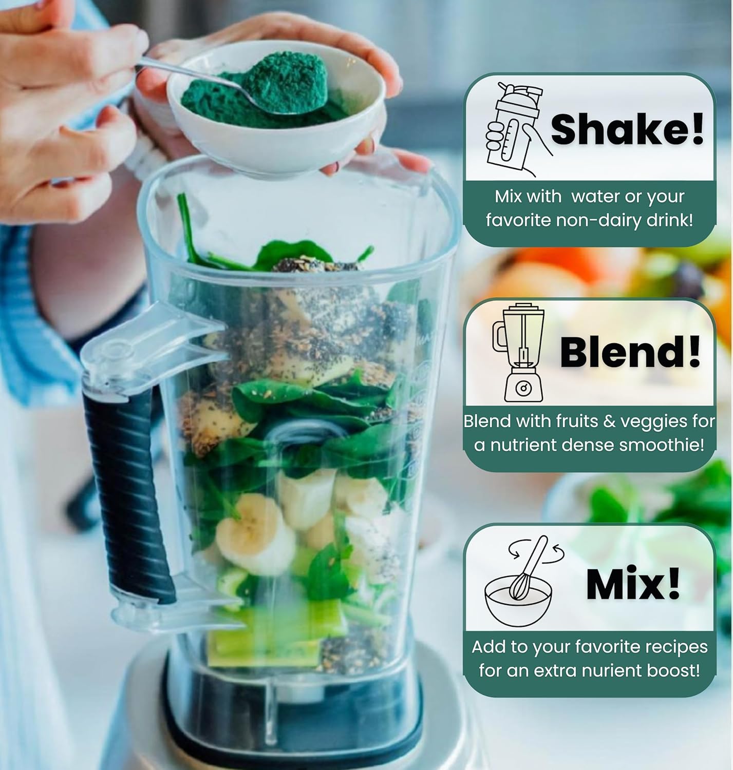 USDA Certified Pure and Organic Moringa Powder - Superfoods for Calcium, Iron, Vitamins A & E - 7 Oz (1 Pack)