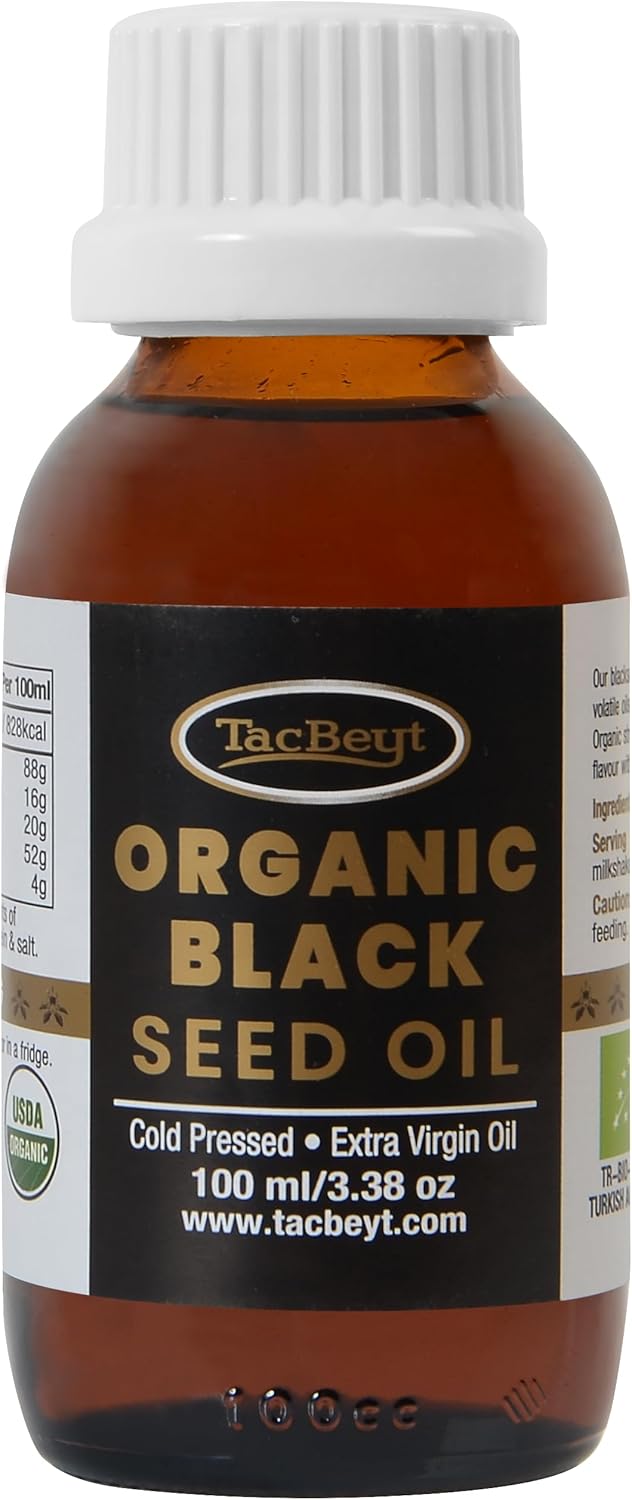 USDA Certified Turkish Black Seed Oil Liquid | 100% Organic Special Seed | Highest Thymoquinone Content | Cold-Pressed, Non GMO (3.38 Fl Oz)