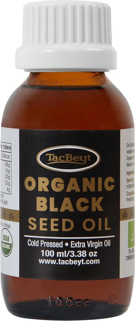 USDA Certified Turkish Black Seed Oil Liquid | 100% Organic Special Seed | Highest Thymoquinone Content | Cold-Pressed, Non GMO (3.38 Fl Oz)