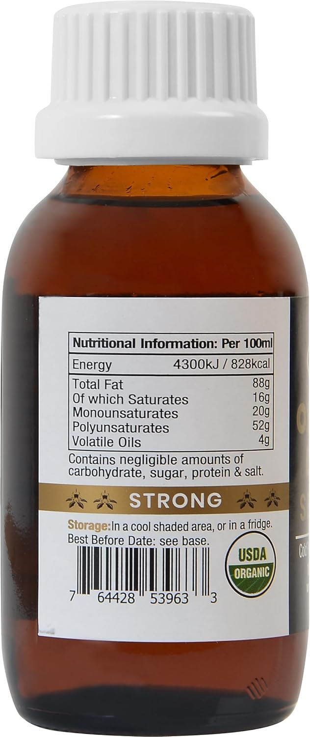 USDA Certified Turkish Black Seed Oil Liquid | 100% Organic Special Seed | Highest Thymoquinone Content | Cold-Pressed, Non GMO (3.38 Fl Oz)