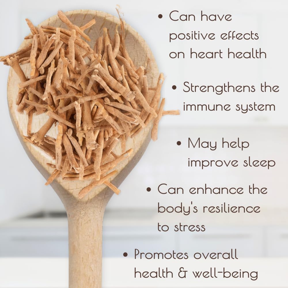 USDA Organic Ashwagandha Root for Tea & Smoothies - 4 oz Cut & Sifted - Non-GMO Withania Somnifera - Boosts Immunity & Digestion - Darsa Organics