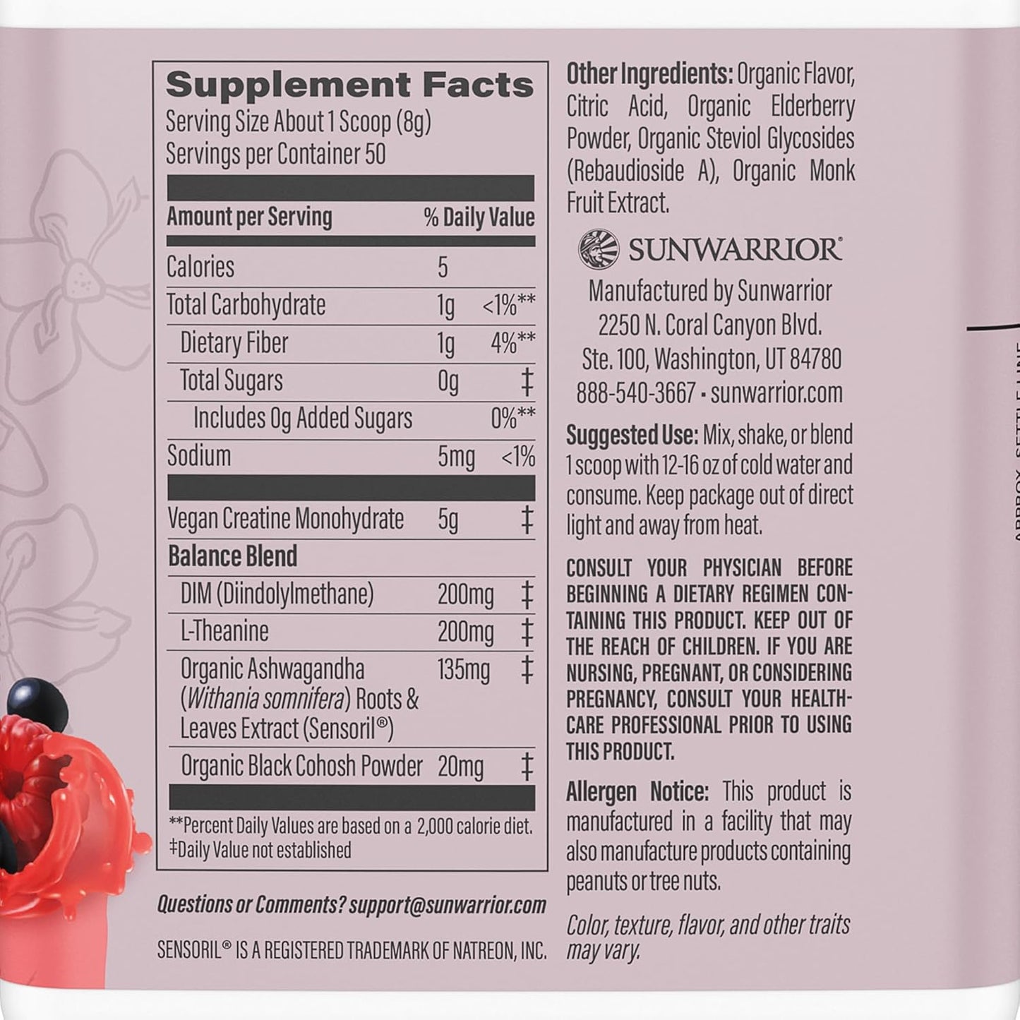 USDA Organic Sunwarrior Vegan Protein Powder & Creatine Monohydrate Bundle | Cake Batter & Raspberry Lemonade Flavored - 70 Servings