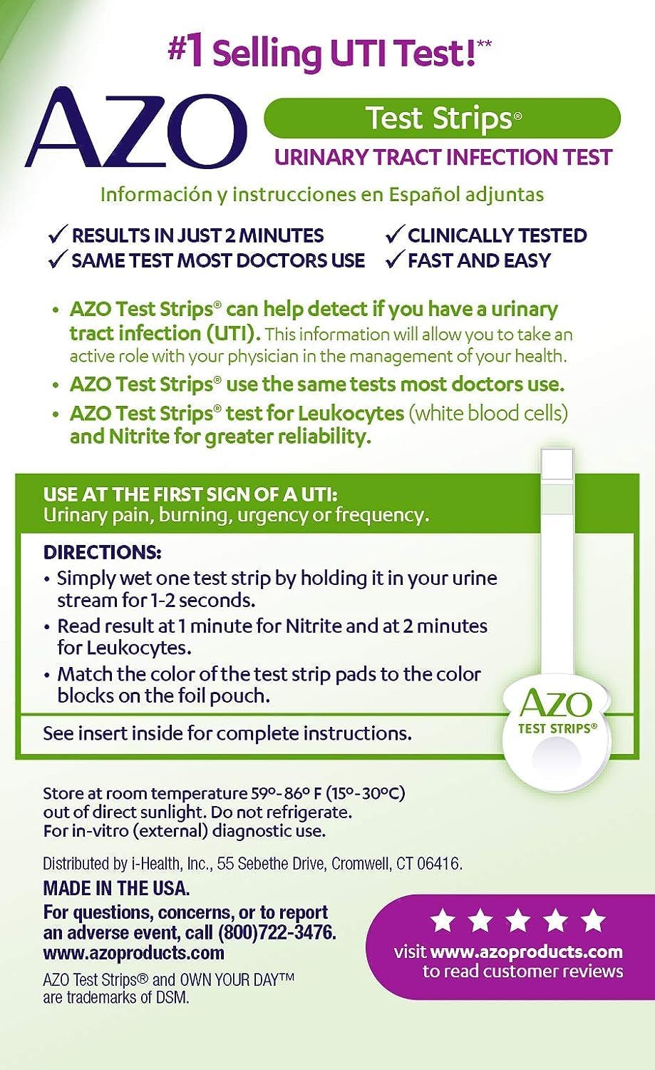 UTI Pain Relief Bundle: Test Strips, Max Strength Pain Relief, Cranberry Pro Supplement