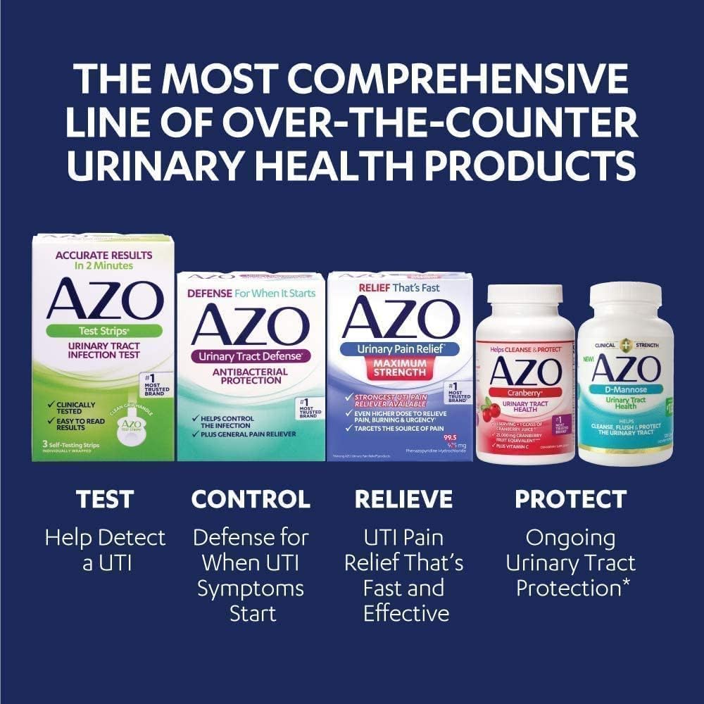 UTI Pain Relief Bundle: Test Strips, Max Strength Pain Relief, Cranberry Pro Supplement