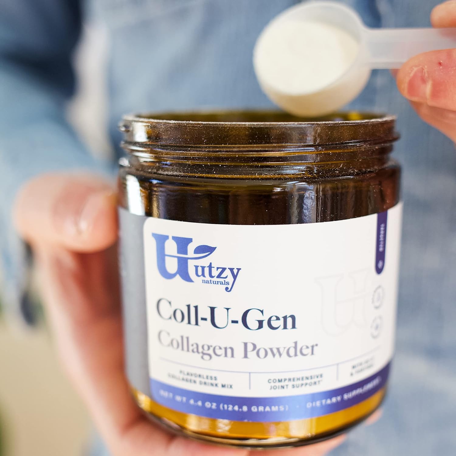 Utzy Naturals Coll-U-Gen Joint Support Supplement Powder | Fortified with UC-II® & Fortigel® | Unflavored | 30 Servings - BoostGo Australia