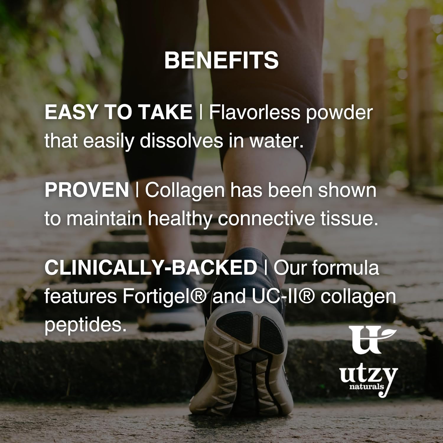 Utzy Naturals Coll-U-Gen Joint Support Supplement Powder | Fortified with UC-II® & Fortigel® | Unflavored | 30 Servings - BoostGo Australia