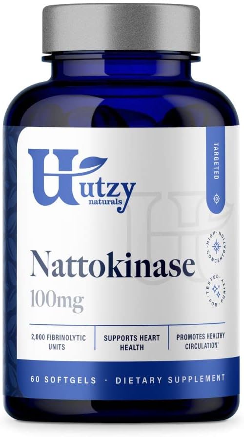 Utzy Naturals Heart Health Bundle with Ubiquinol and Nattokinase for Cardiovascular Support