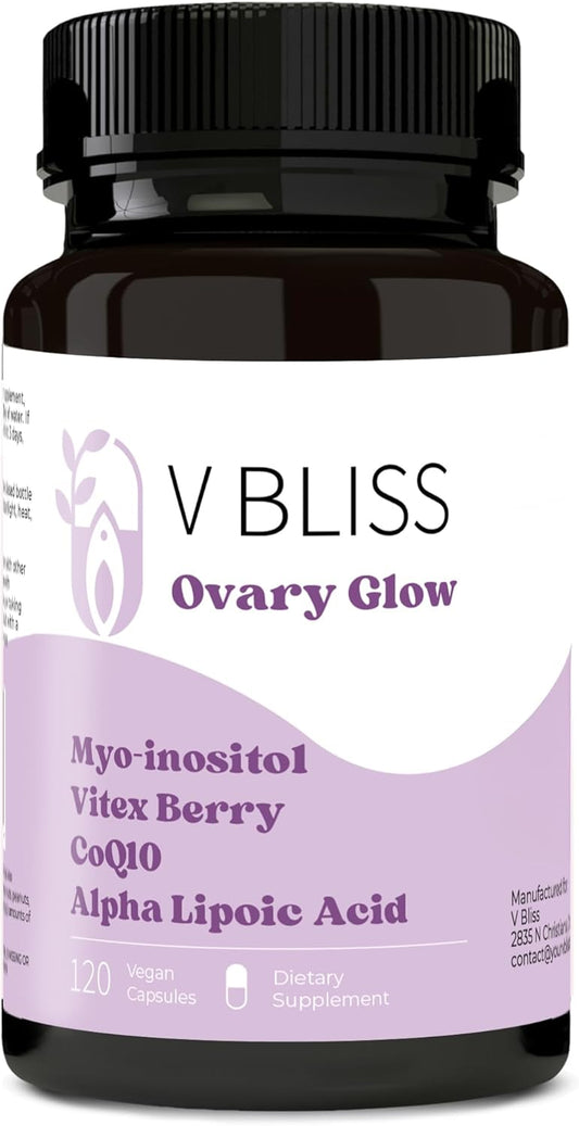 V Bliss Myo-inositol & Vitex Berry | Hormone Balance, Ovarian & Fertility Support with CoQ10 & Chromium | Promotes Healthy Ovulation & Women's Health