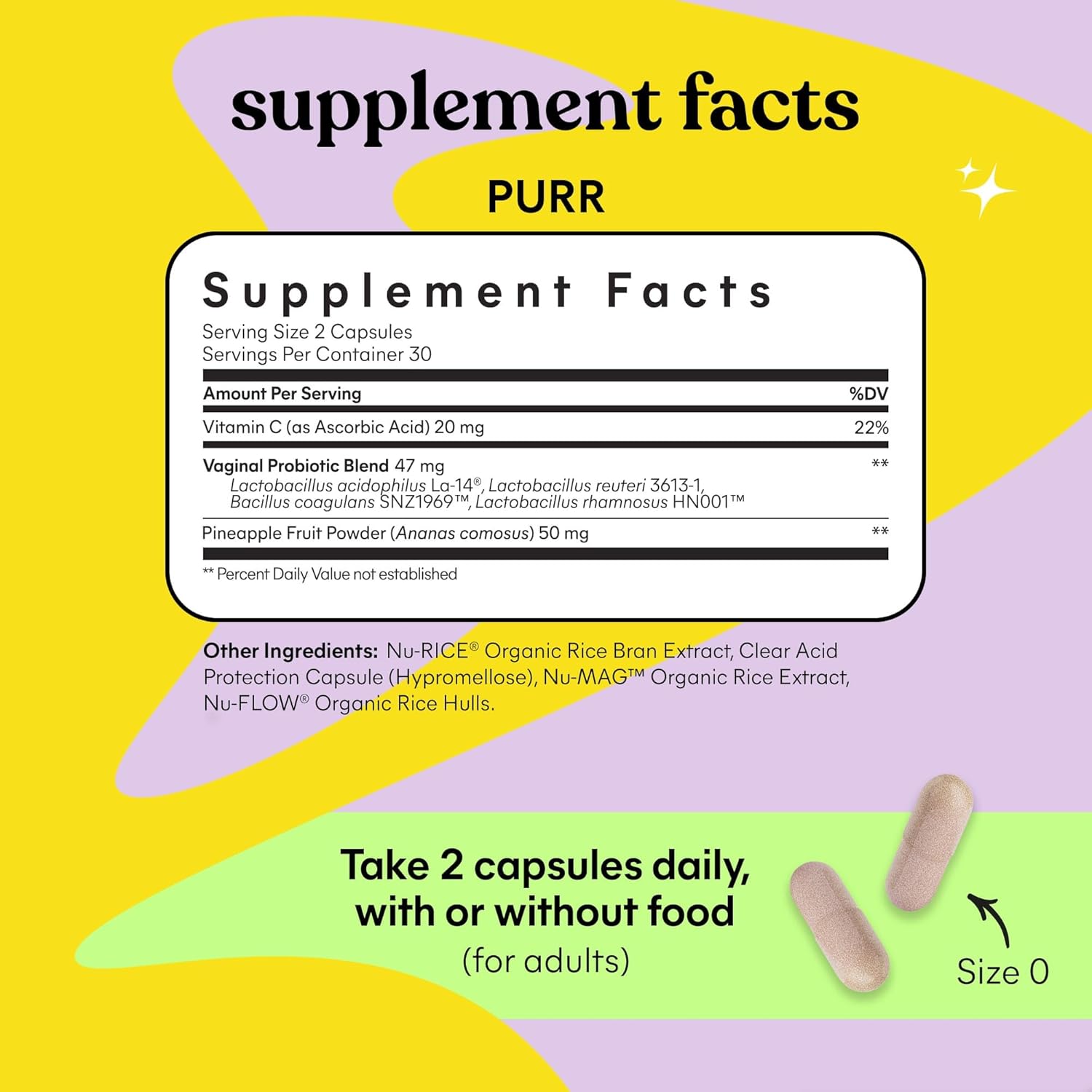 Vaginal Probiotics for Women - Supports pH Balance & Urinary Tract Health with Lactobacillus Blend, Pineapple & Vitamin C - 60 Capsules