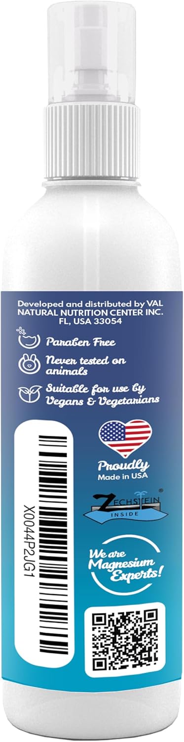 VAL Magnesium Oil Spray with Chamomile and Aloe for Healthy Hair, Skin, and Better Sleep - 4 oz - Made in USA from Ancient Zechstein Seabed