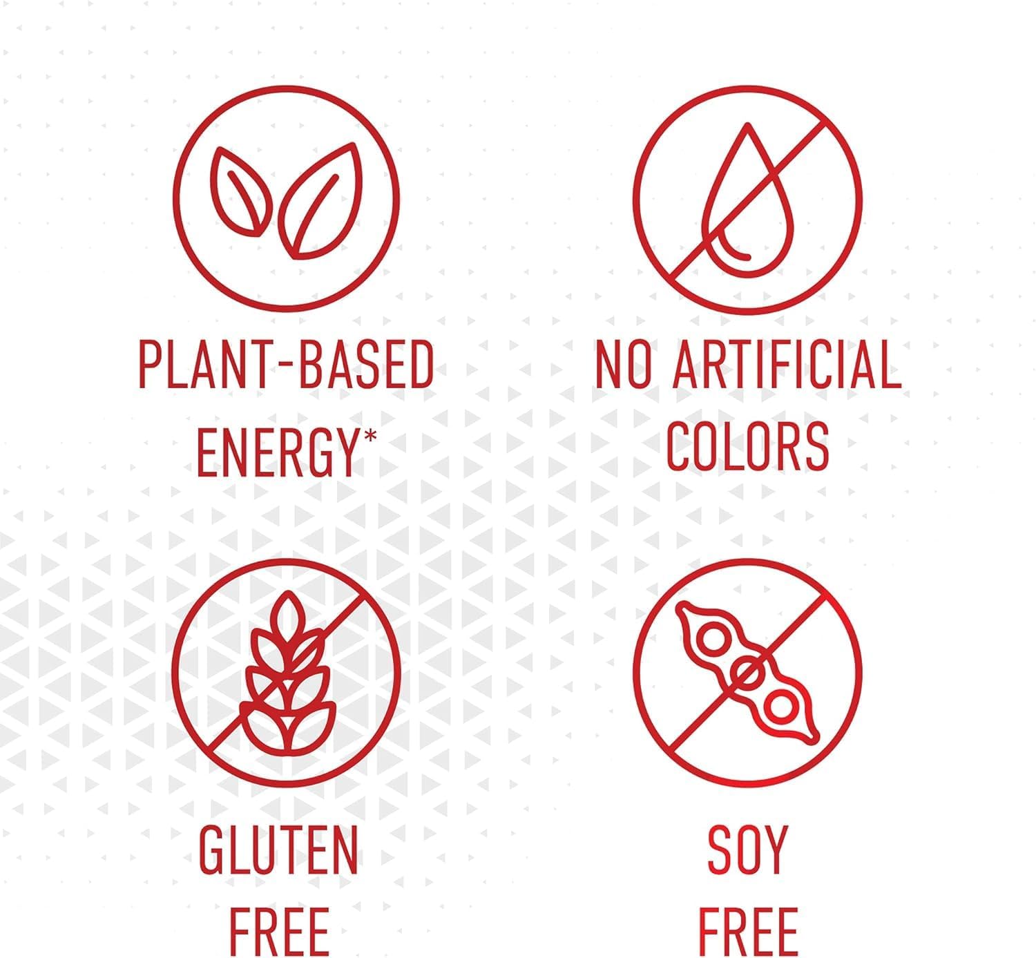 Valencia Orange GummiShot Energy Gummies - 33ct Bottle with 2475mg Plant-Based Caffeine for Long Lasting Boost