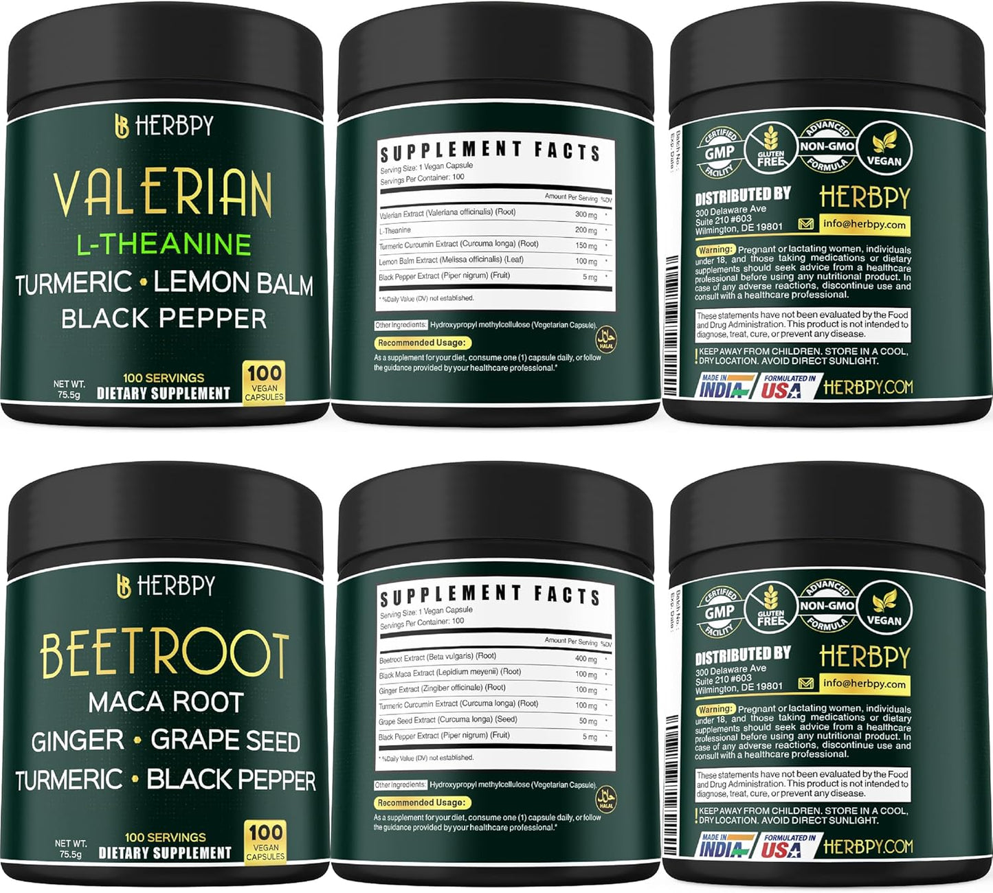 Valerian Root and Beet Root Supplement Bundle - Promotes Restful Sleep, Heart Health, Digestion, and Immunity Support