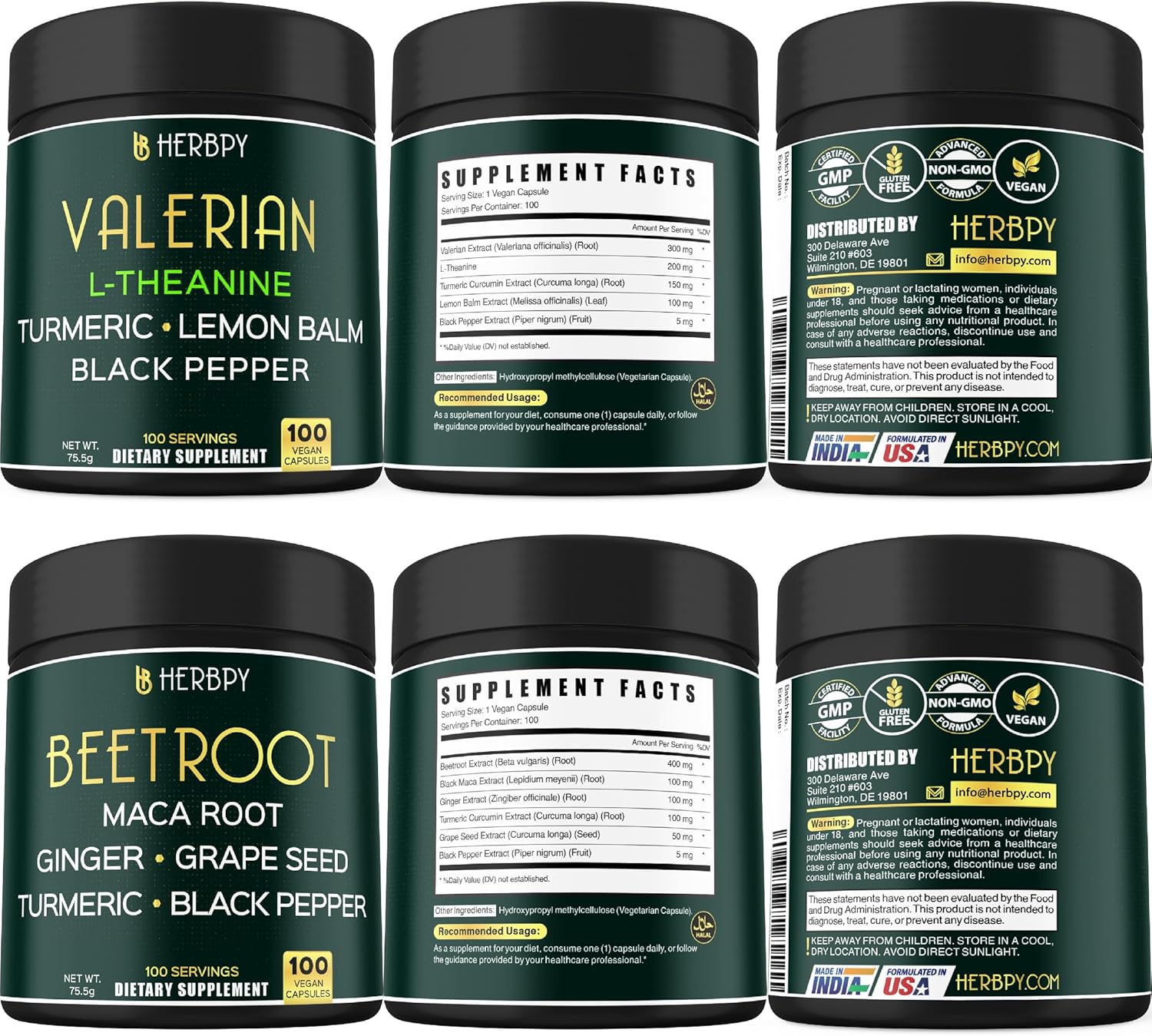 Valerian Root and Beet Root Supplement Bundle - Promotes Restful Sleep, Heart Health, Digestion, and Immunity Support