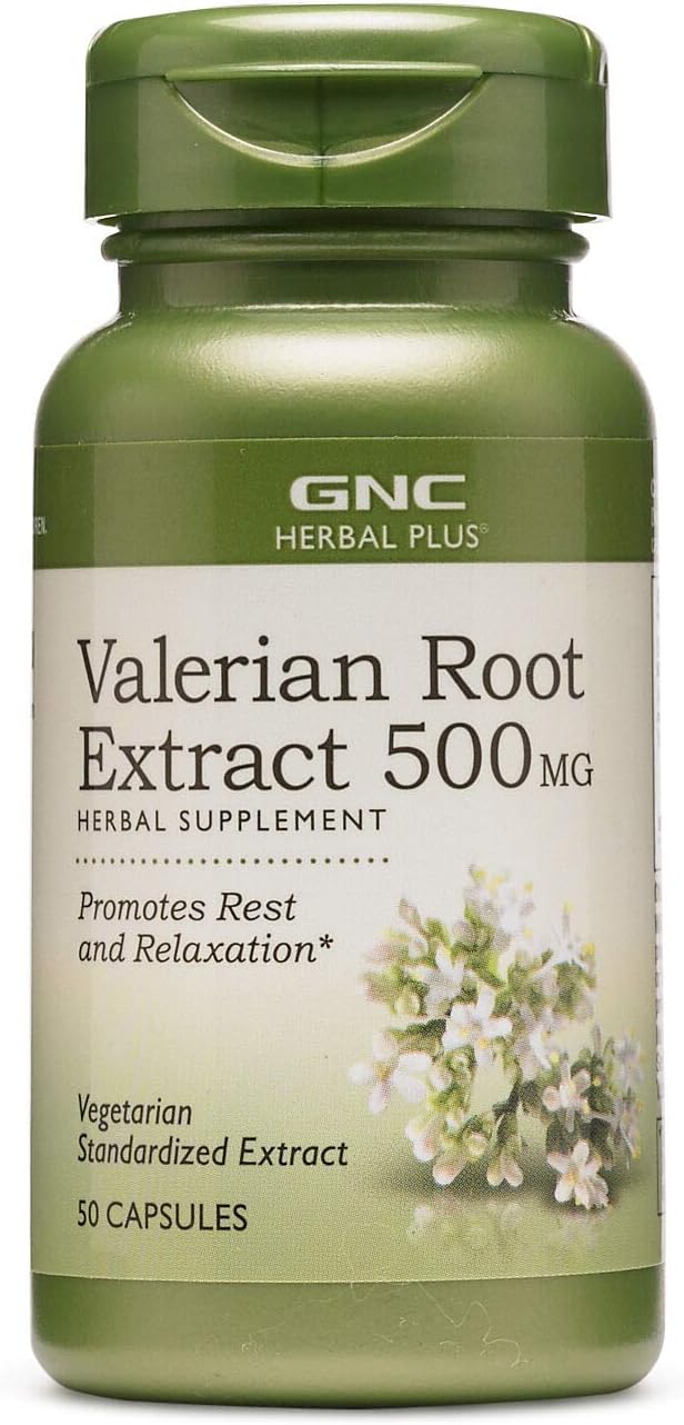 Valerian Root Extract 500mg Supplement - 50 Servings by GNC Herbal Plus