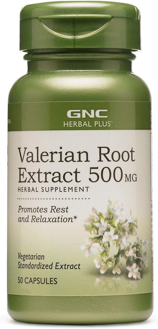Valerian Root Extract 500mg Supplement - 50 Servings by GNC Herbal Plus